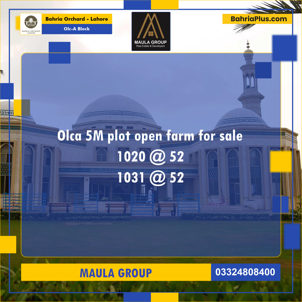 Residential Plot for Sale in OLC-A Block -  Bahria Orchard, Lahore - (BP-184681)
