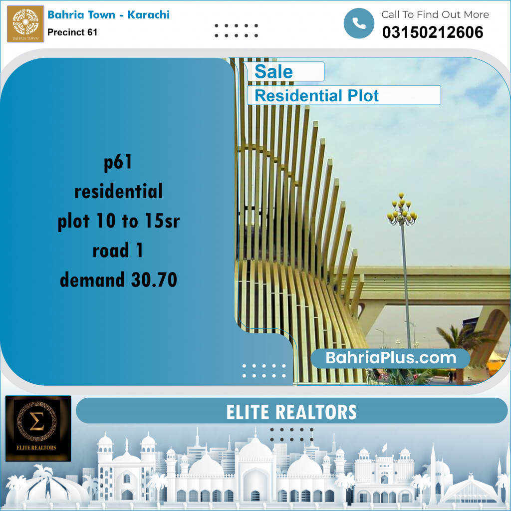 125 Sq. Yards Residential Plot for Sale in Precinct 61 -  Bahria Town, Karachi - (BP-184705)