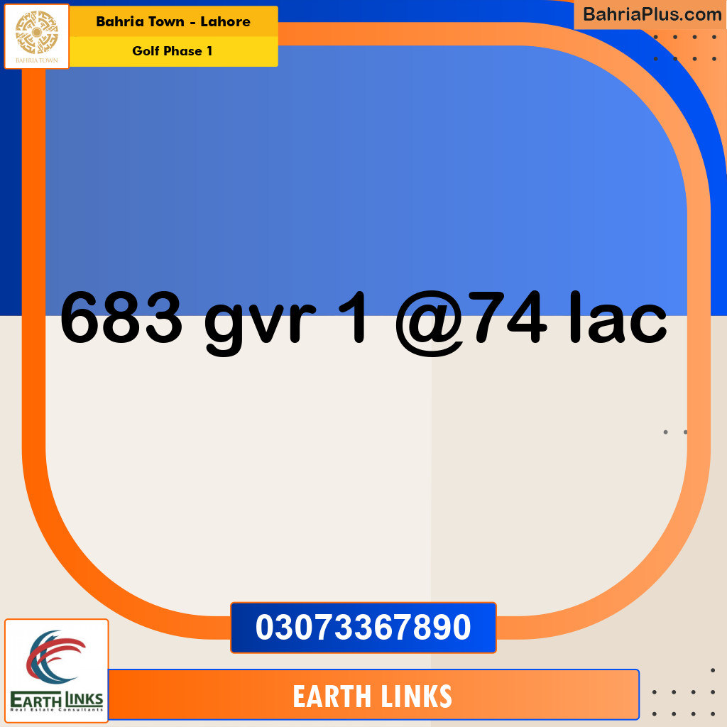 Residential Plot for Sale in Golf Phase 1 -  Bahria Town, Lahore - (BP-184706)