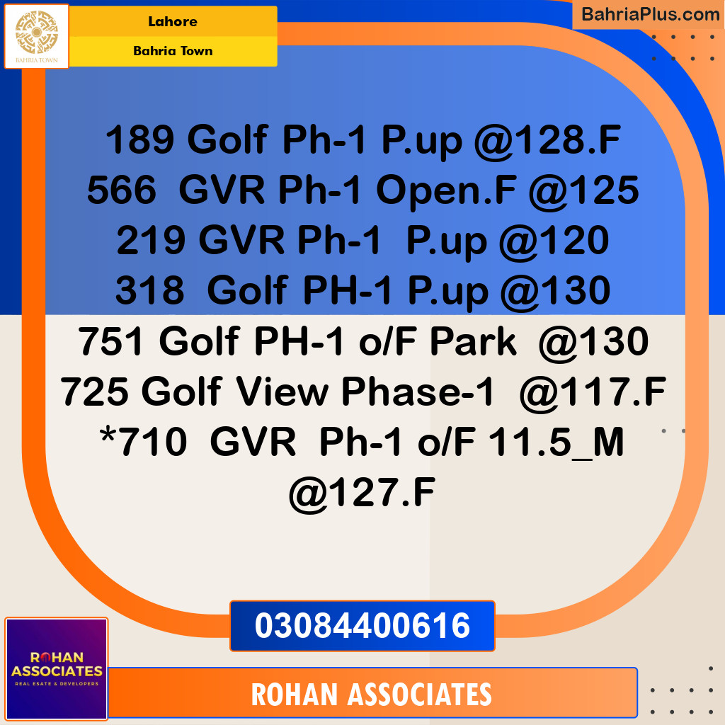 Residential Plot for Sale in Bahria Town, Lahore - (BP-184743)