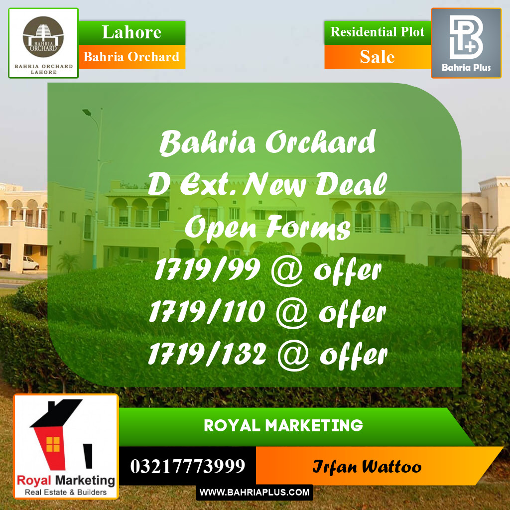 Residential Plot for Sale in Bahria Orchard, Lahore - (BP-184778)