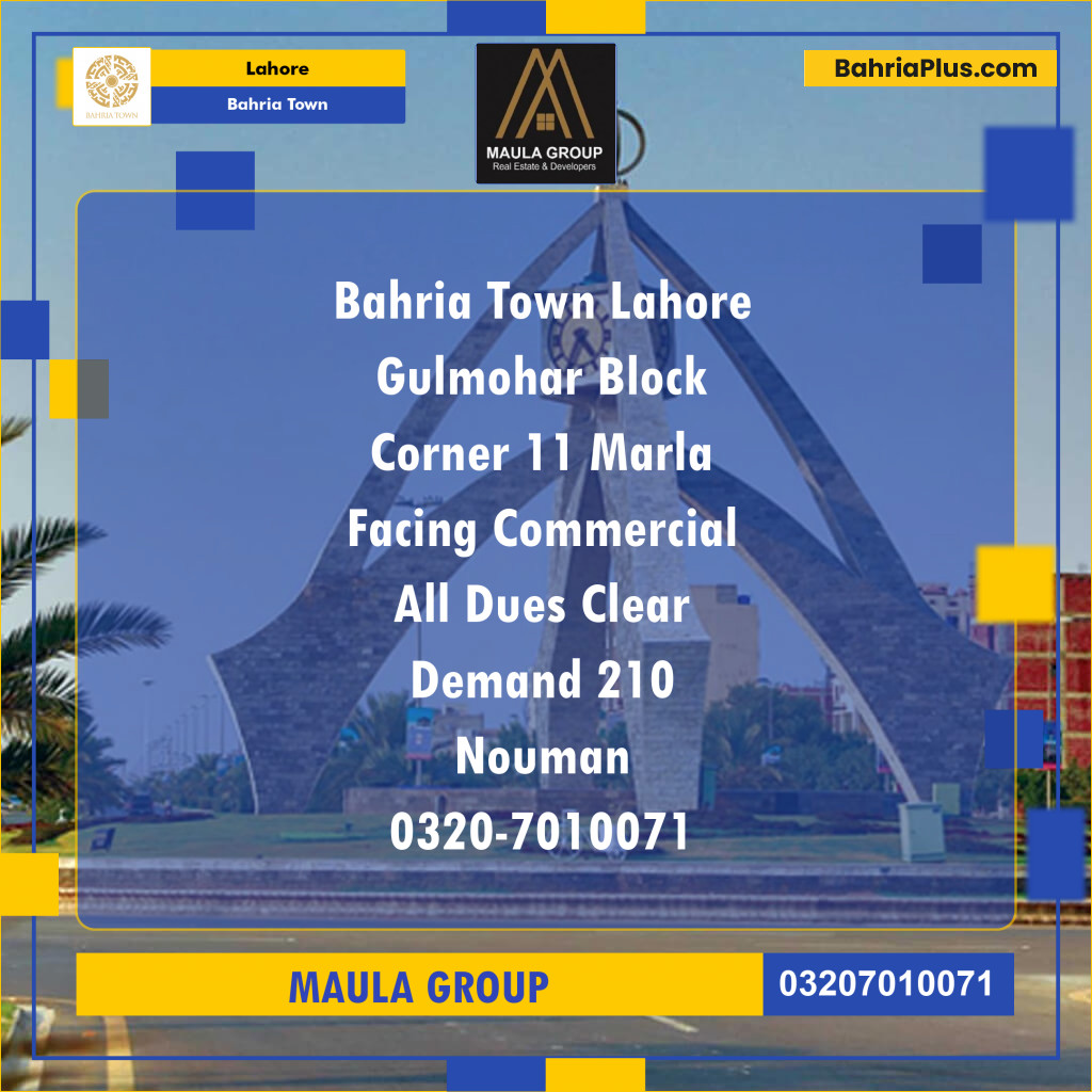 Residential Plot for Sale in Bahria Town, Lahore - (BP-184893)