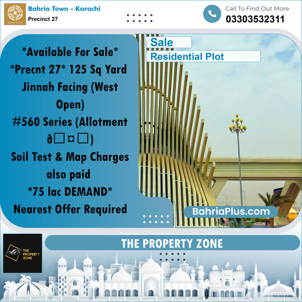 Residential Plot for Sale in Precinct 27 -  Bahria Town, Karachi - (BP-184988)