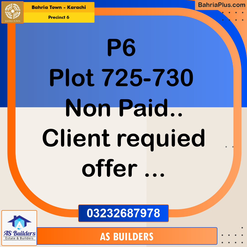 250 Sq. Yards Residential Plot for Sale in Precinct 6 -  Bahria Town, Karachi - (BP-185037)