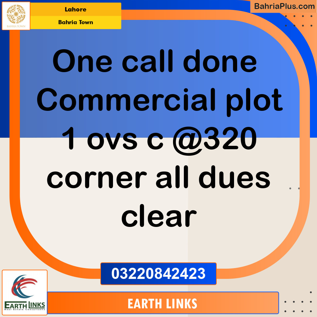 Commercial Plot for Sale in Bahria Town, Lahore - (BP-185130)