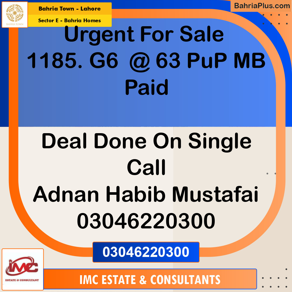Residential Plot for Sale in Sector E - Bahria Homes -  Bahria Town, Lahore - (BP-185239)