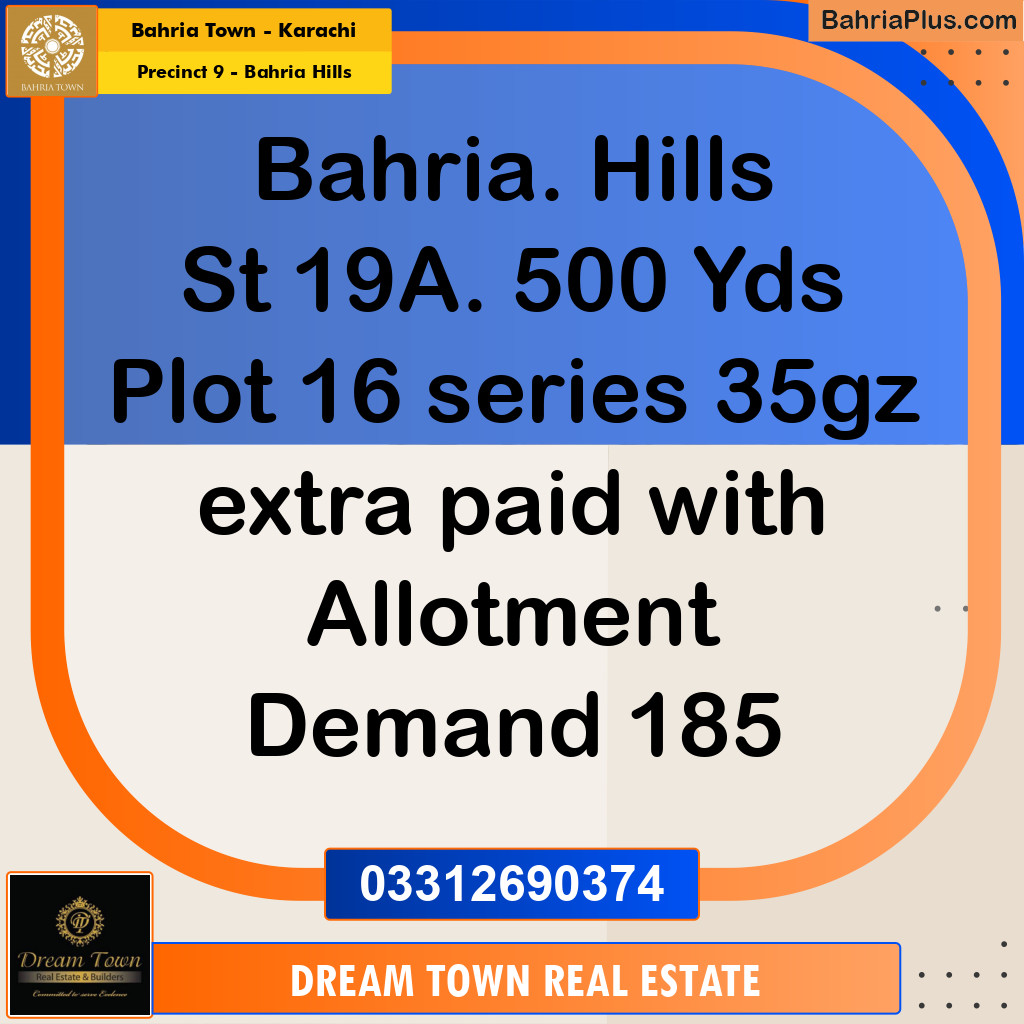 500 Sq. Yards Residential Plot for Sale in Precinct 9 - Bahria Hills -  Bahria Town, Karachi - (BP-185277)