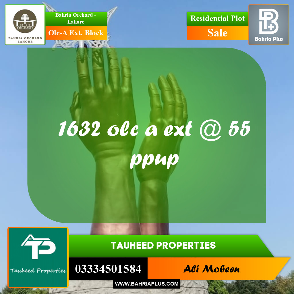 Residential Plot for Sale in OLC-A Ext. Block - Bahria Orchard, Lahore - (BP-185345)