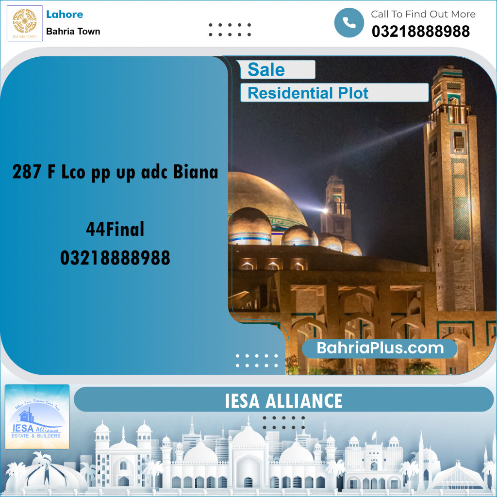 Residential Plot for Sale in Bahria Town, Lahore - (BP-185468)