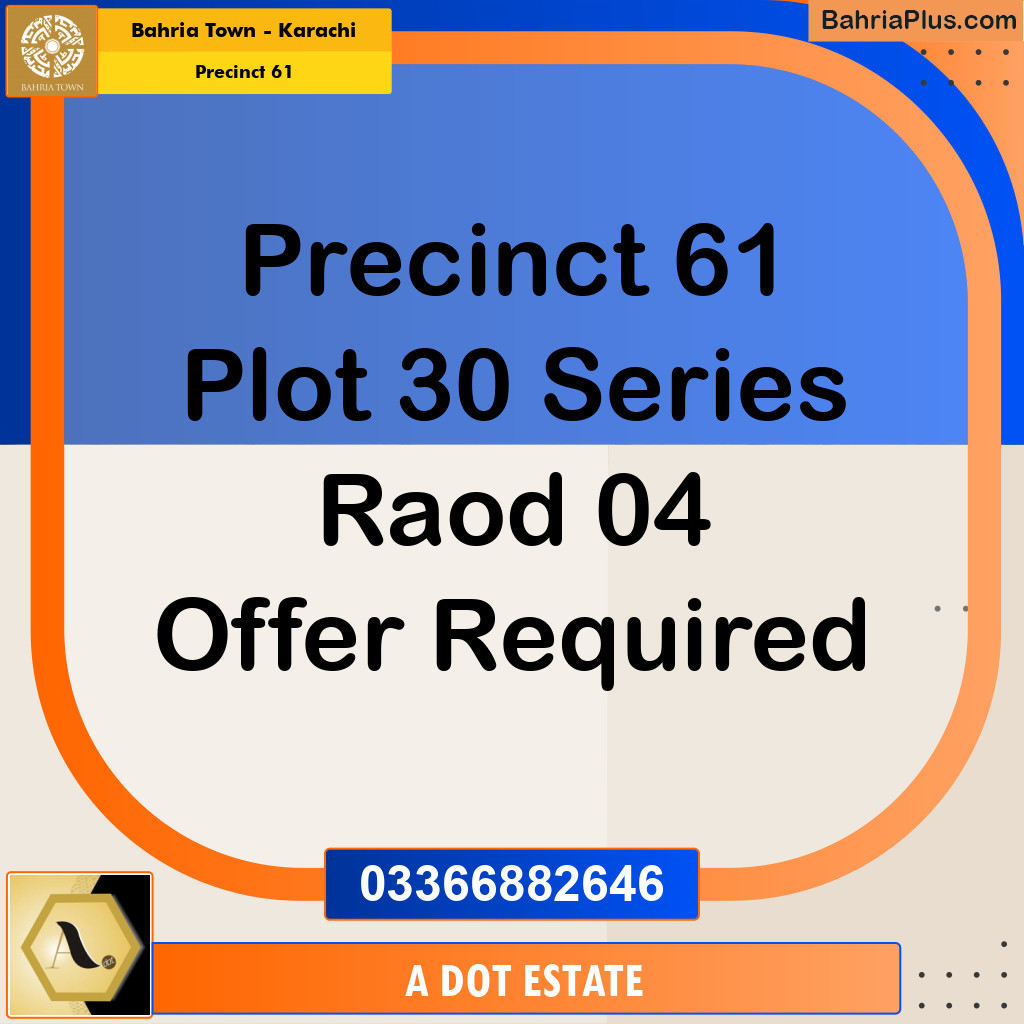 125 Sq. Yards Residential Plot for Sale in Precinct 61 -  Bahria Town, Karachi - (BP-185473)