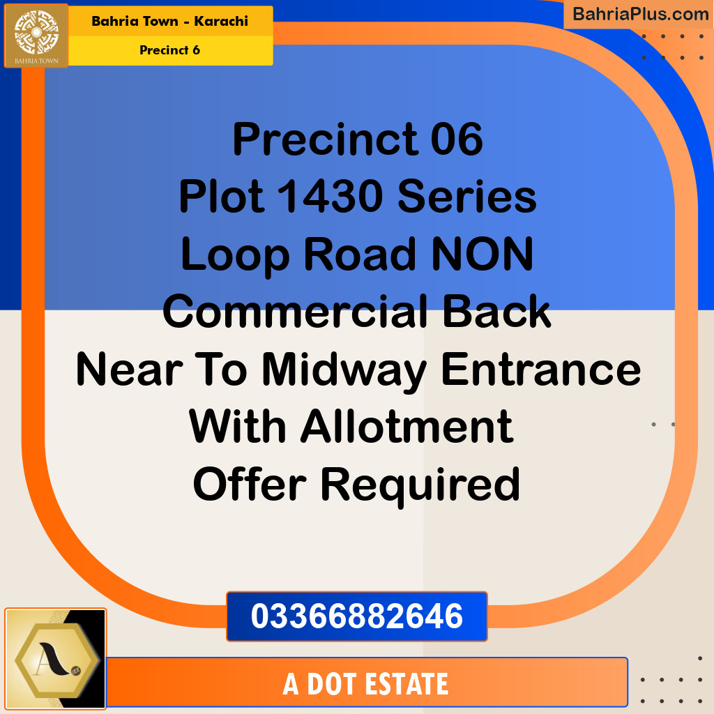 250 Sq. Yards Residential Plot for Sale in Precinct 6 -  Bahria Town, Karachi - (BP-185476)