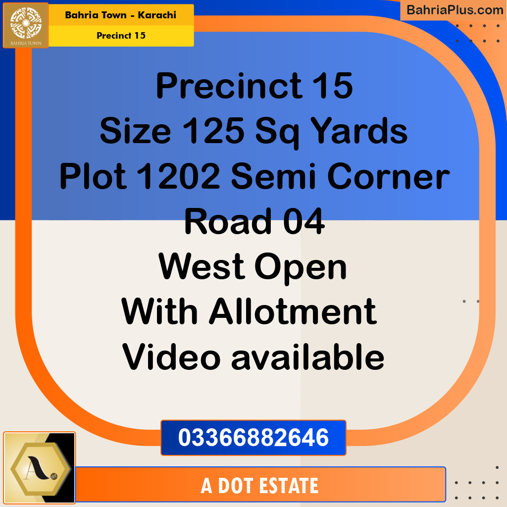 Residential Plot for Sale in Precinct 15 - Bahria Town, Karachi - (BP-185477)
