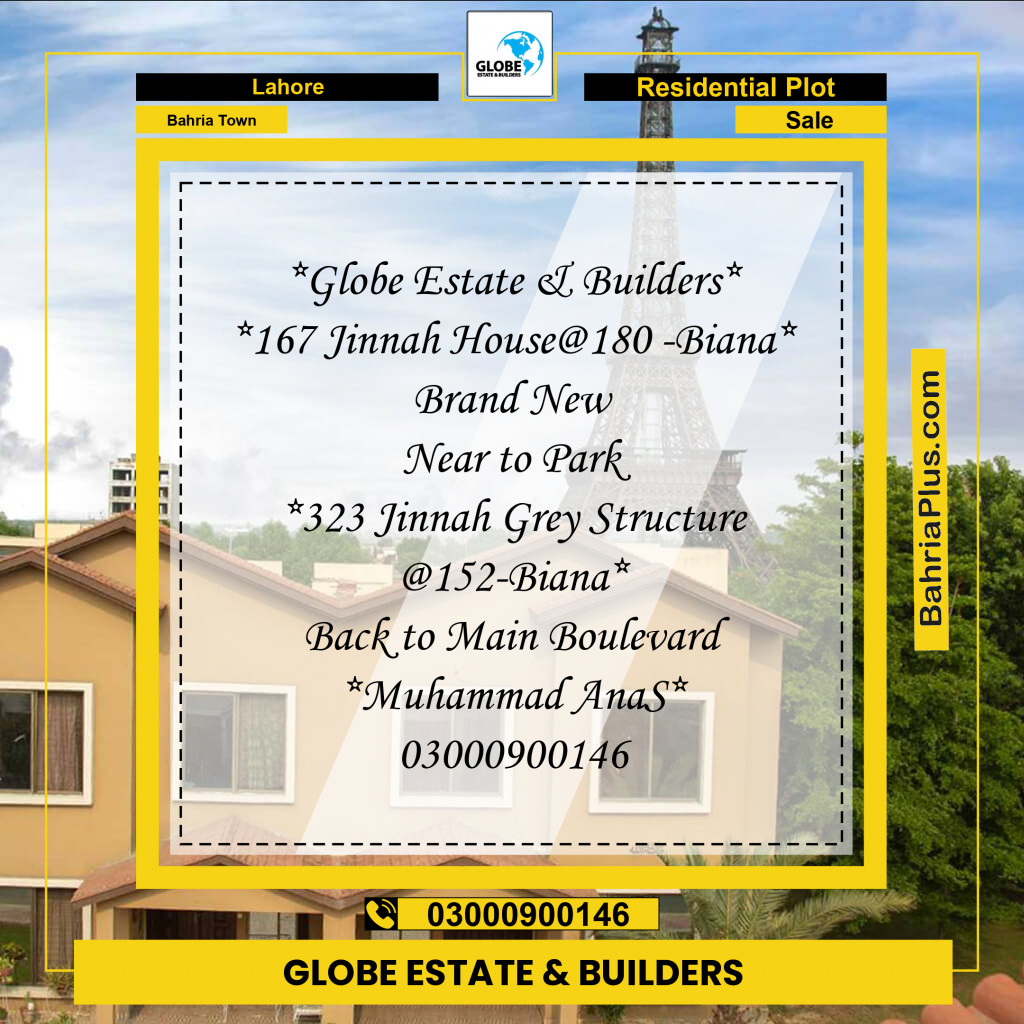 Residential Plot for Sale in Bahria Town, Lahore - (BP-185617)