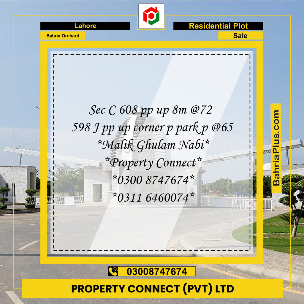 Residential Plot for Sale in Bahria Orchard, Lahore - (BP-185652)