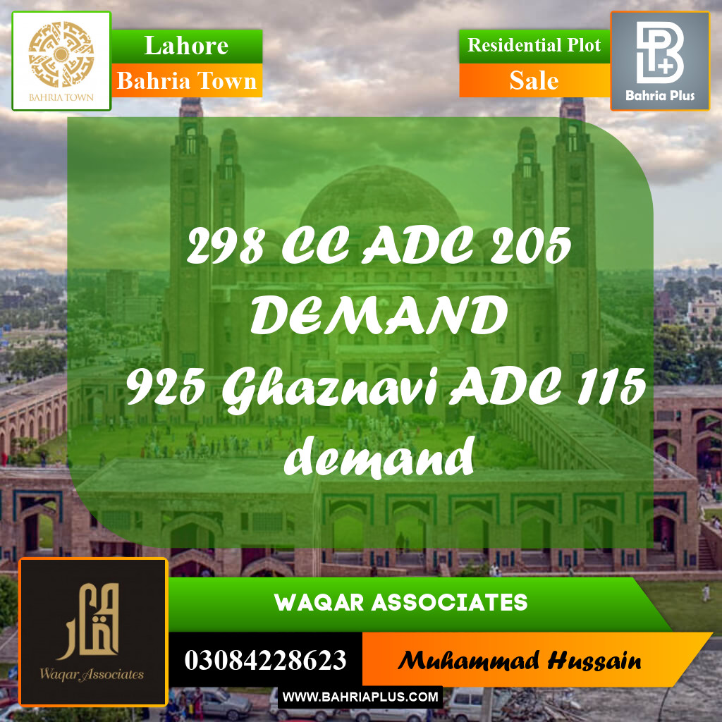 Residential Plot for Sale in Bahria Town, Lahore - (BP-185675)