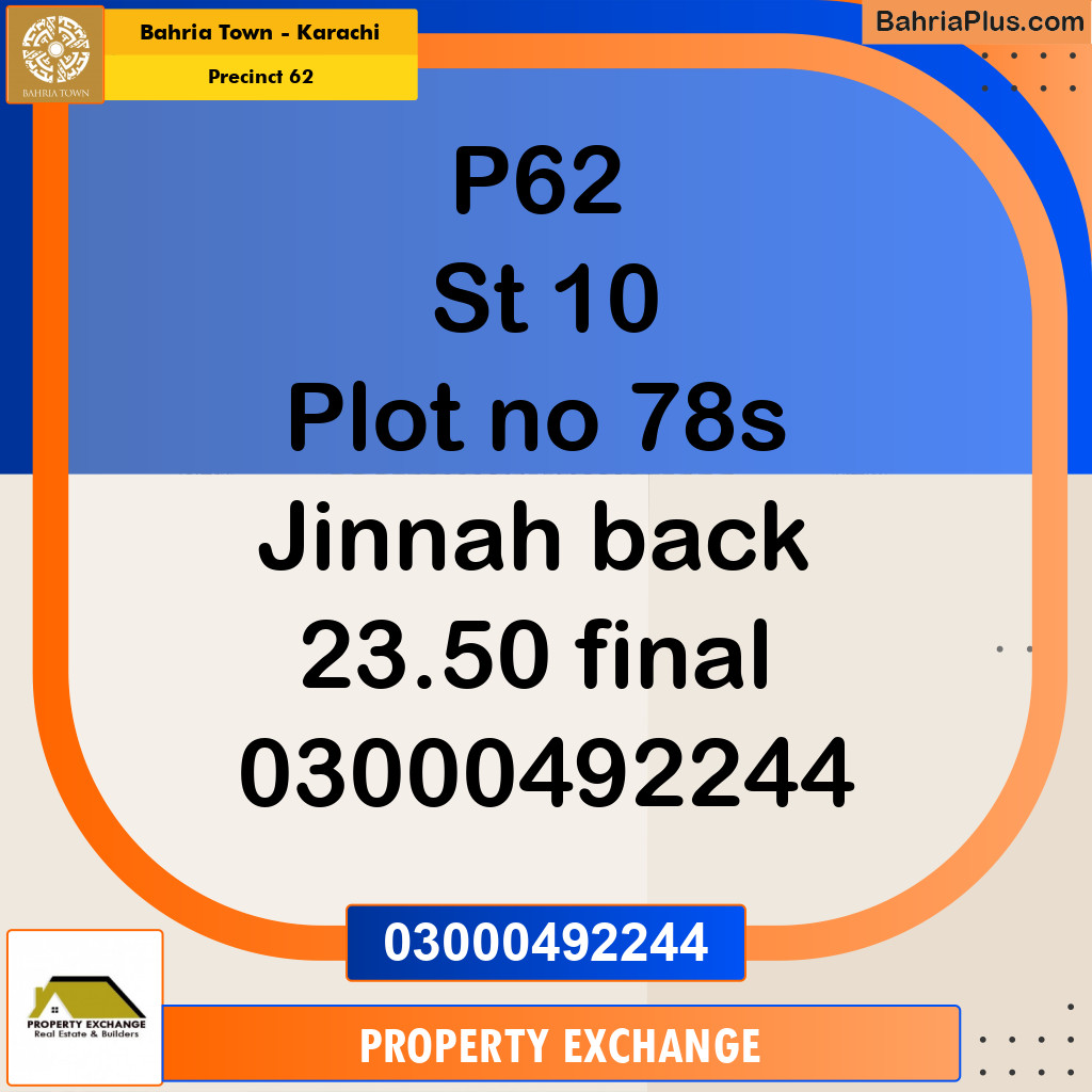 Residential Plot for Sale in Precinct 62 -  Bahria Town, Karachi - (BP-185890)