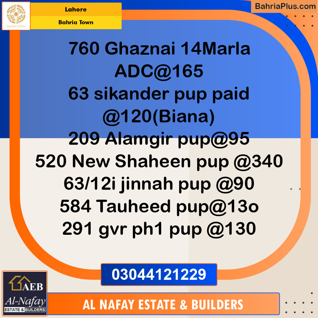 Residential Plot for Sale in Bahria Town, Lahore - (BP-185918)