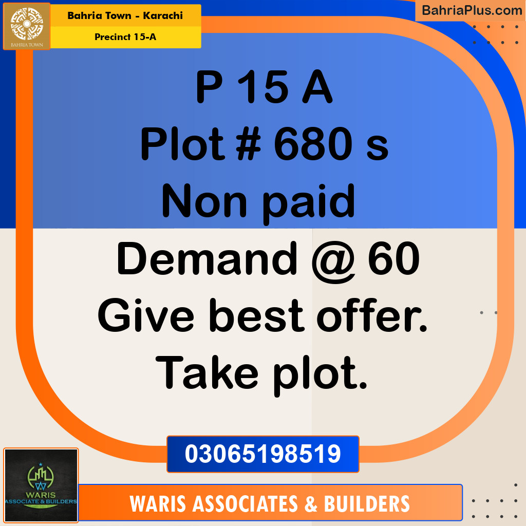 125 Sq. Yards Residential Plot for Sale in Precinct 15-A -  Bahria Town, Karachi - (BP-185991)
