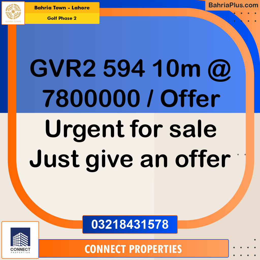 Residential Plot for Sale in Golf Phase 2 -  Bahria Town, Lahore - (BP-185999)