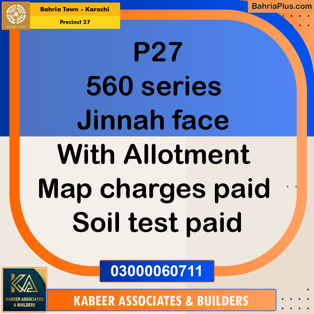 Residential Plot for Sale in Precinct 27 -  Bahria Town, Karachi - (BP-186023)