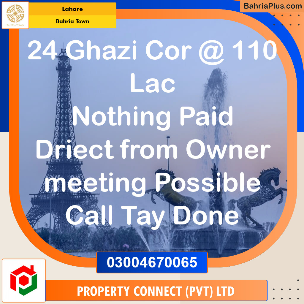 Residential Plot for Sale in Bahria Town, Lahore - (BP-186032)