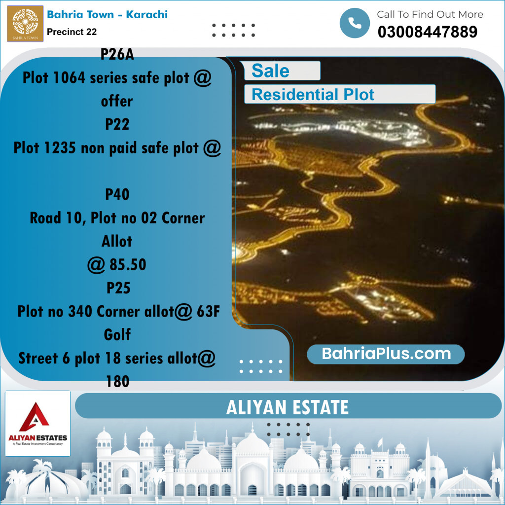 250 Sq. Yards Residential Plot for Sale in Precinct 22 -  Bahria Town, Karachi - (BP-186067)