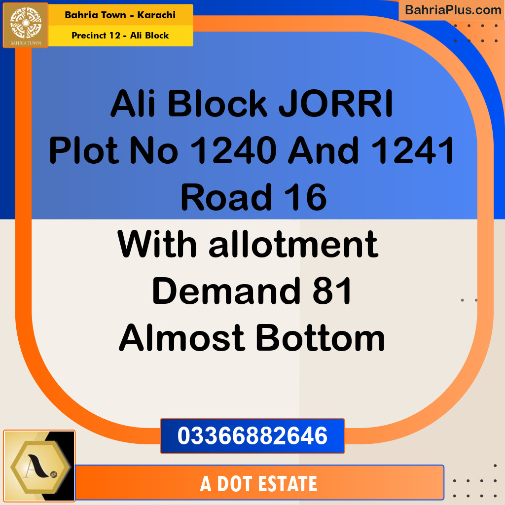 125 Sq. Yards Residential Plot for Sale in Precinct 12 - Ali Block -  Bahria Town, Karachi - (BP-186091)
