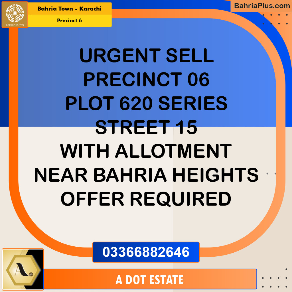 250 Sq. Yards Residential Plot for Sale in Precinct 6 -  Bahria Town, Karachi - (BP-186103)