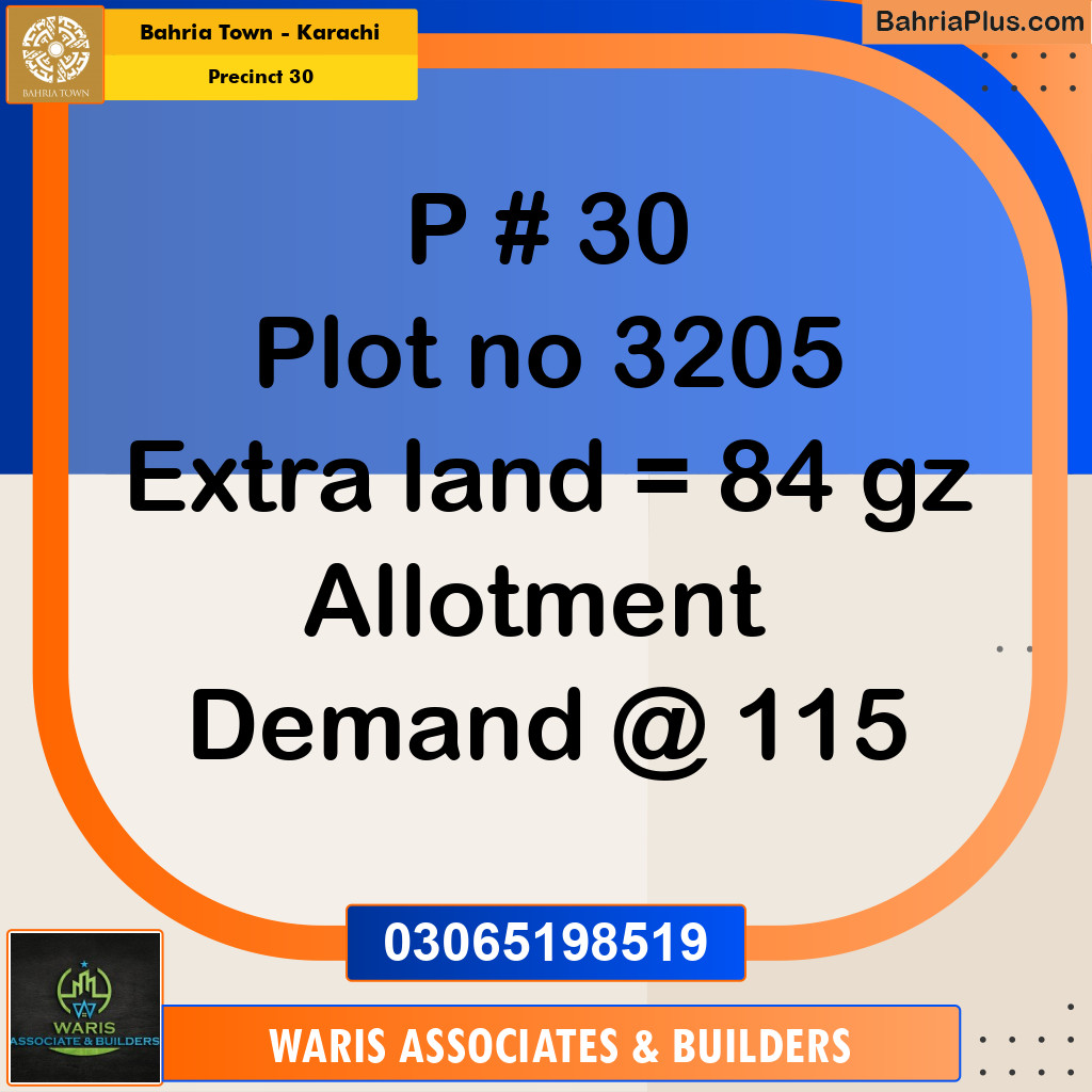 250 Sq. Yards Residential Plot for Sale in Precinct 30 -  Bahria Town, Karachi - (BP-186181)