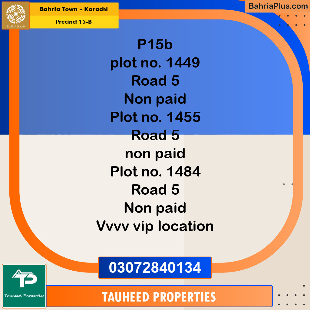 125 Sq. Yards Residential Plot for Sale in Precinct 15-B -  Bahria Town, Karachi - (BP-186200)