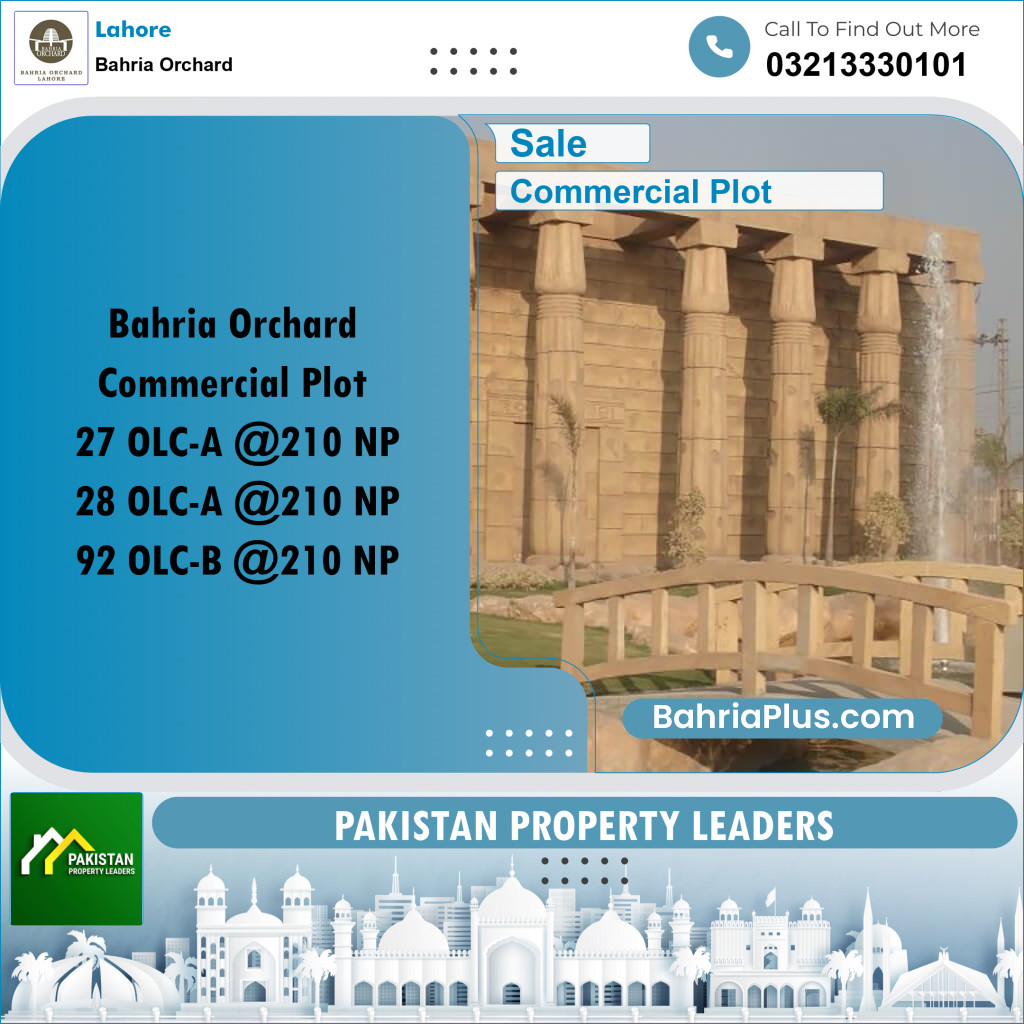 Commercial Plot for Sale in Bahria Orchard, Lahore - (BP-186225)