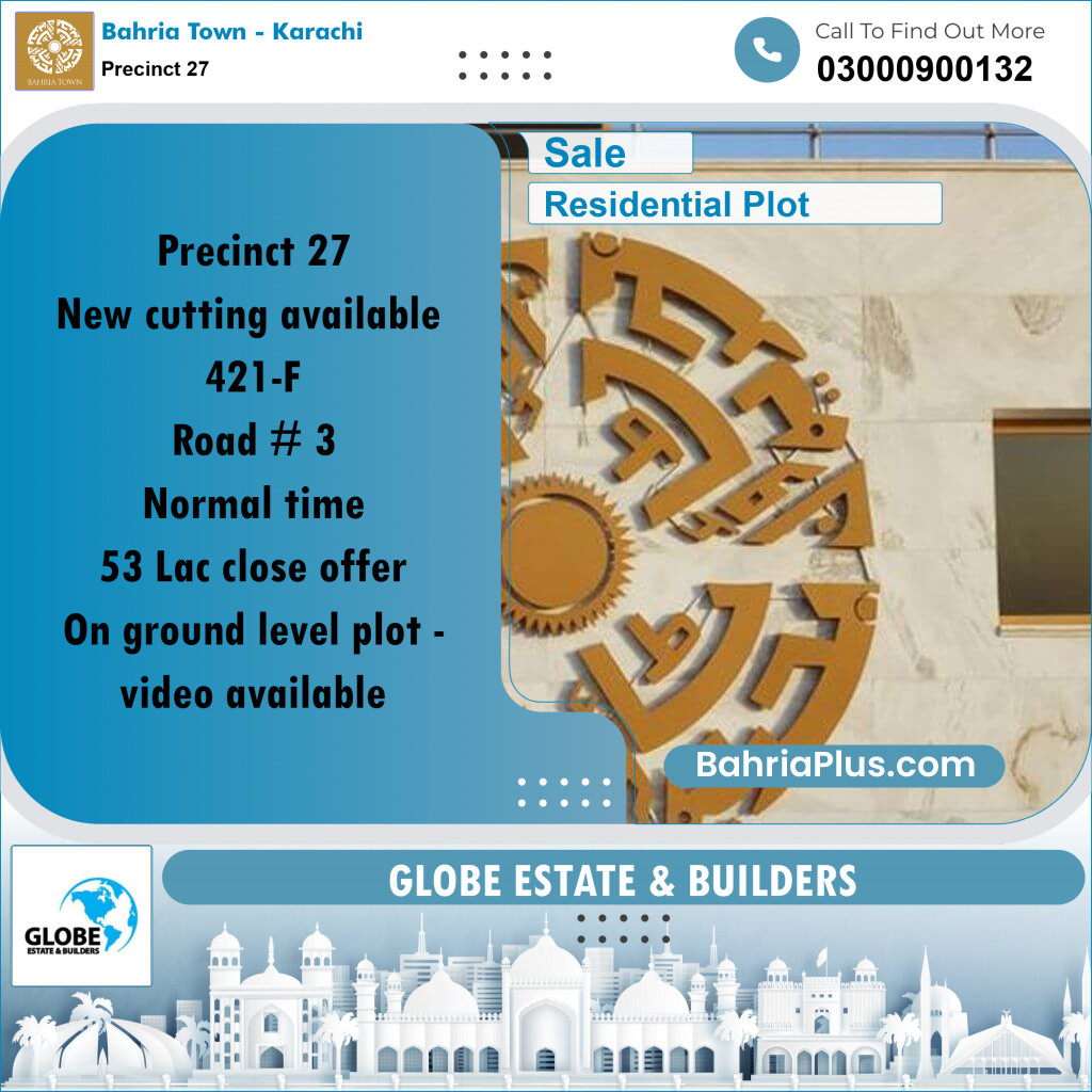 Residential Plot for Sale in Precinct 27 - Bahria Town, Karachi - (BP-186230)