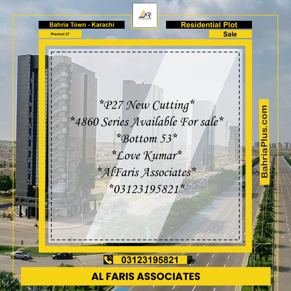 Residential Plot for Sale in Precinct 27 -  Bahria Town, Karachi - (BP-186272)