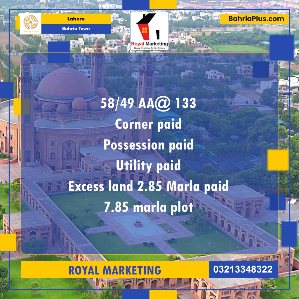 Residential Plot for Sale in Bahria Town, Lahore - (BP-186323)