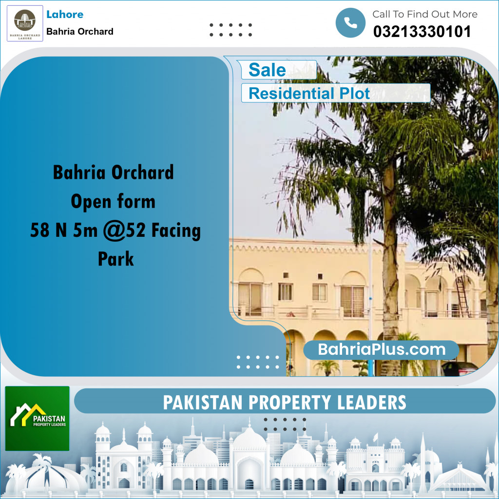 Residential Plot for Sale in Bahria Orchard, Lahore - (BP-186370)