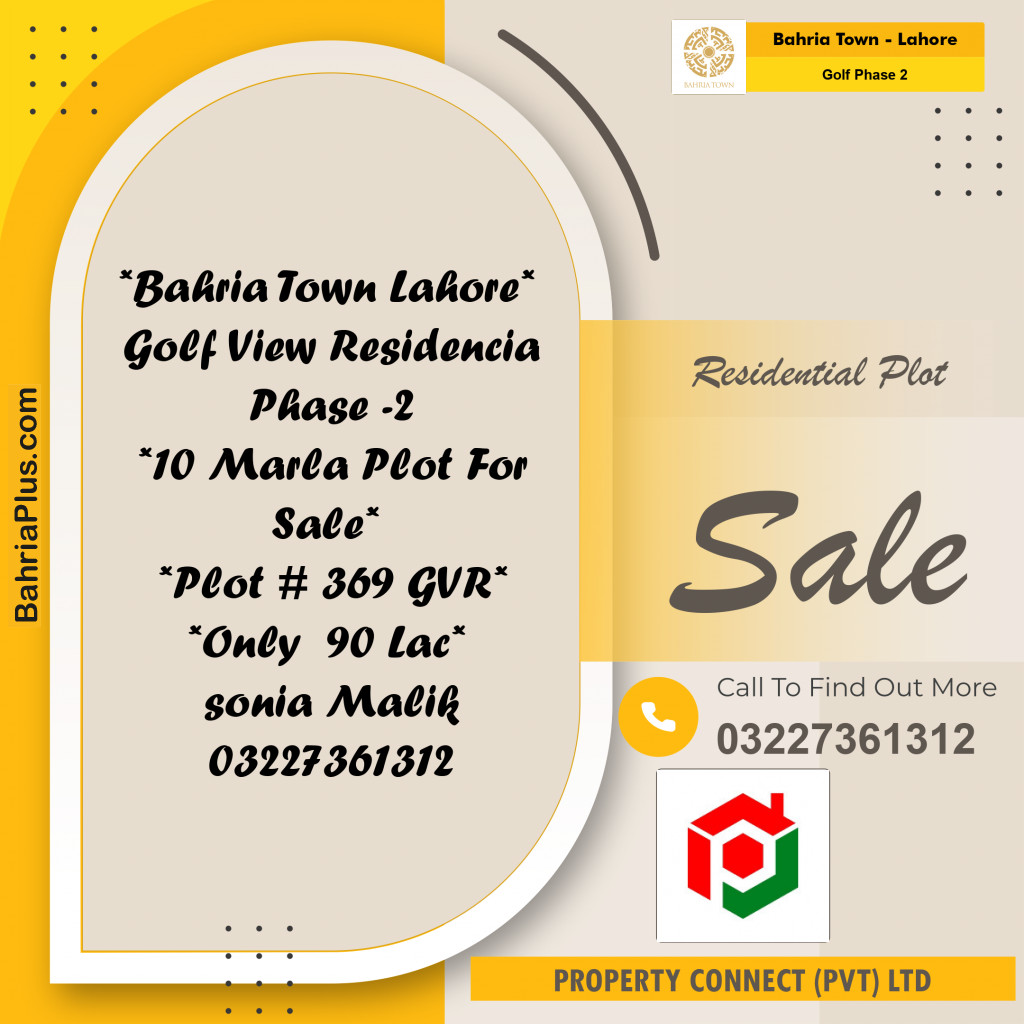 Residential Plot for Sale in Golf Phase 2 -  Bahria Town, Lahore - (BP-186396)