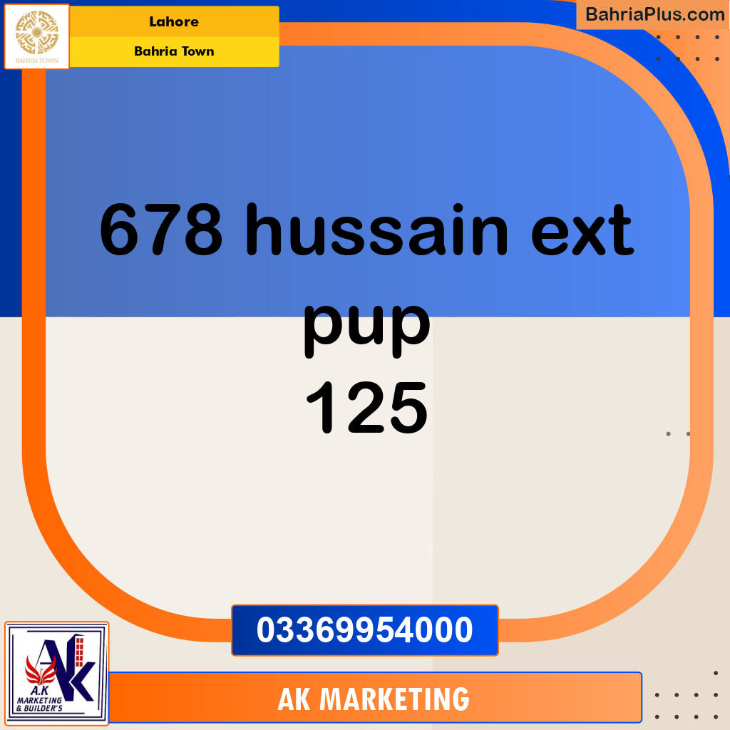 Residential Plot for Sale in Bahria Town, Lahore - (BP-186526)