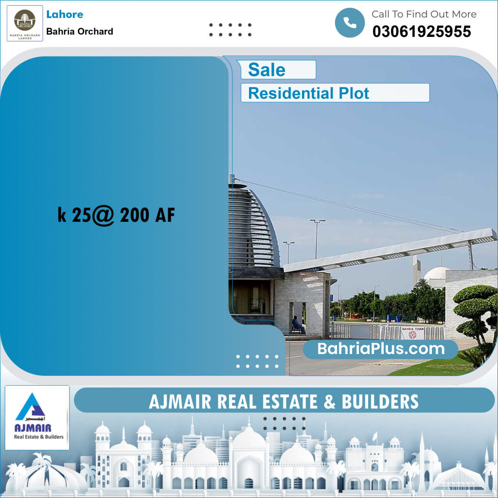 Residential Plot for Sale in Bahria Orchard, Lahore - (BP-186533)