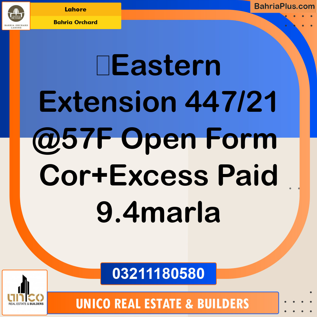 Residential Plot for Sale in Bahria Orchard, Lahore - (BP-186536)