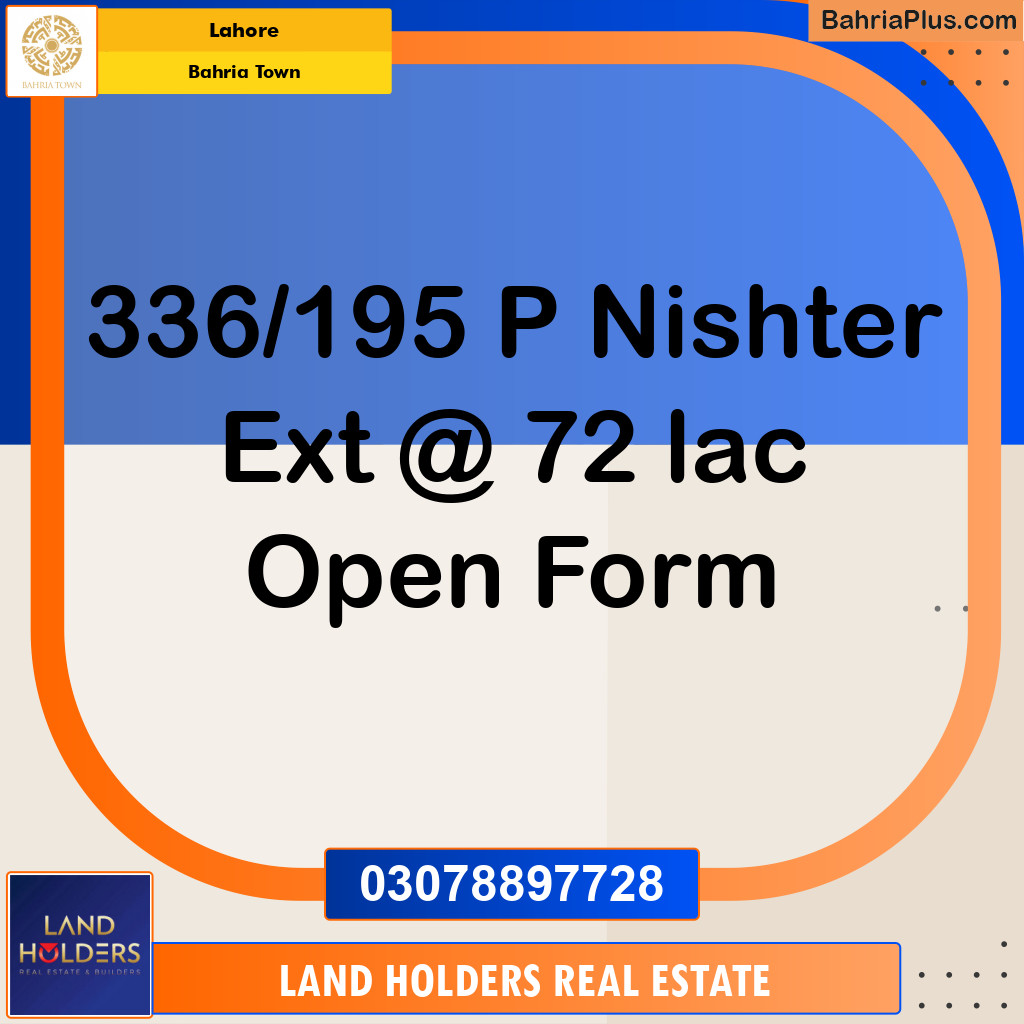 Residential Plot for Sale in Bahria Town, Lahore - (BP-186555)