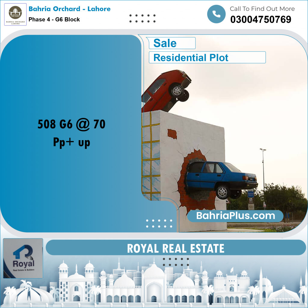 Residential Plot for Sale in Phase 4 - G6 Block -  Bahria Orchard, Lahore - (BP-186557)