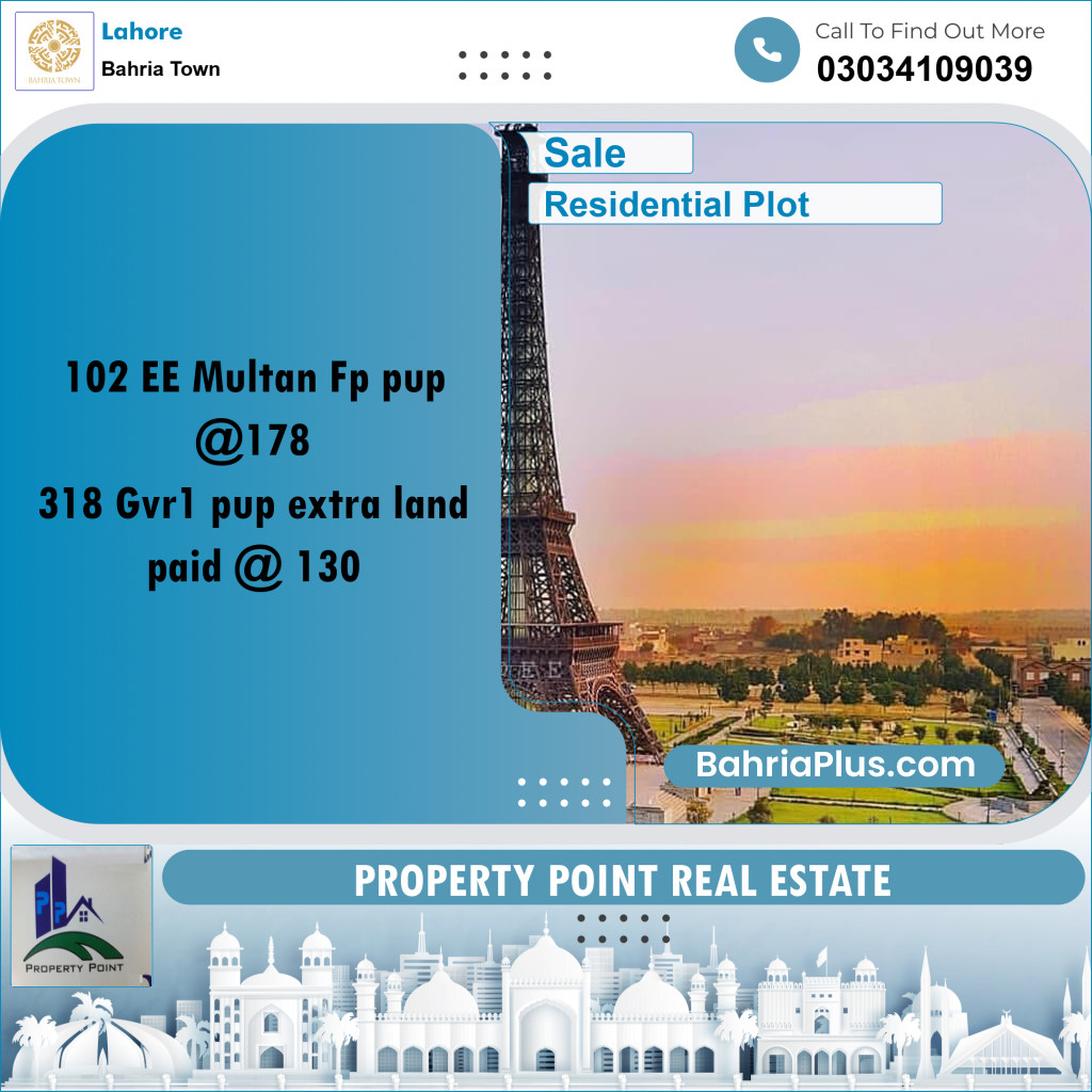 Residential Plot for Sale in Bahria Town, Lahore - (BP-186607)