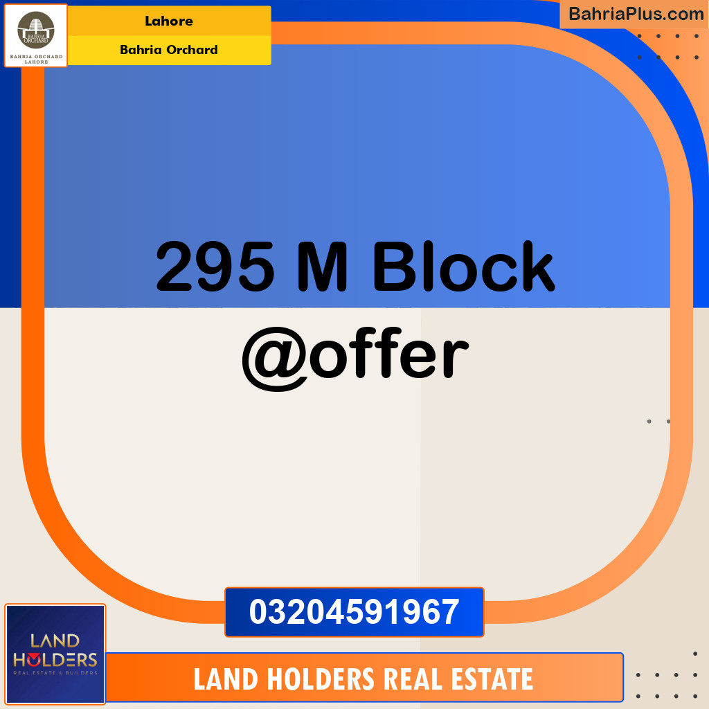 Residential Plot for Sale in Bahria Orchard, Lahore - (BP-186667)