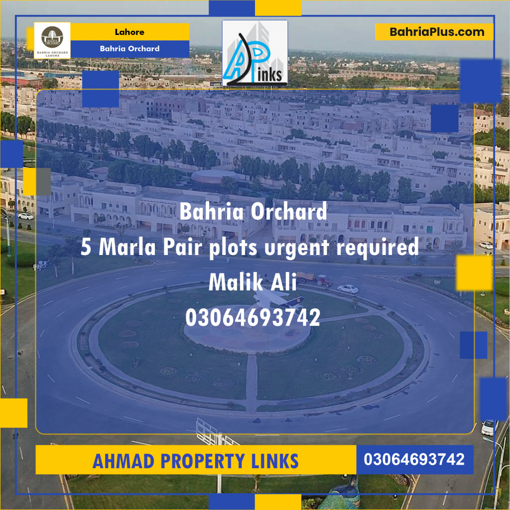 Residential Plot for Sale in Bahria Orchard, Lahore - (BP-186720)