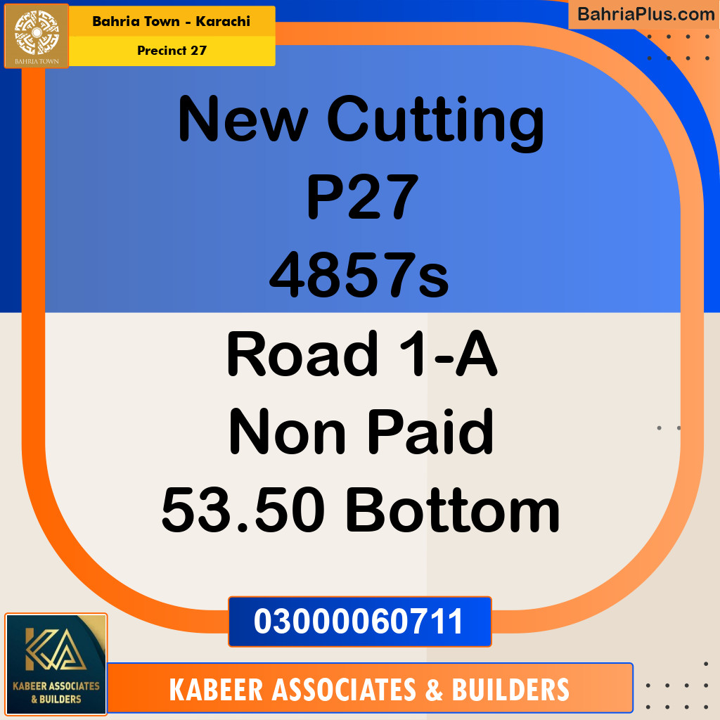 Residential Plot for Sale in Precinct 27 -  Bahria Town, Karachi - (BP-186773)