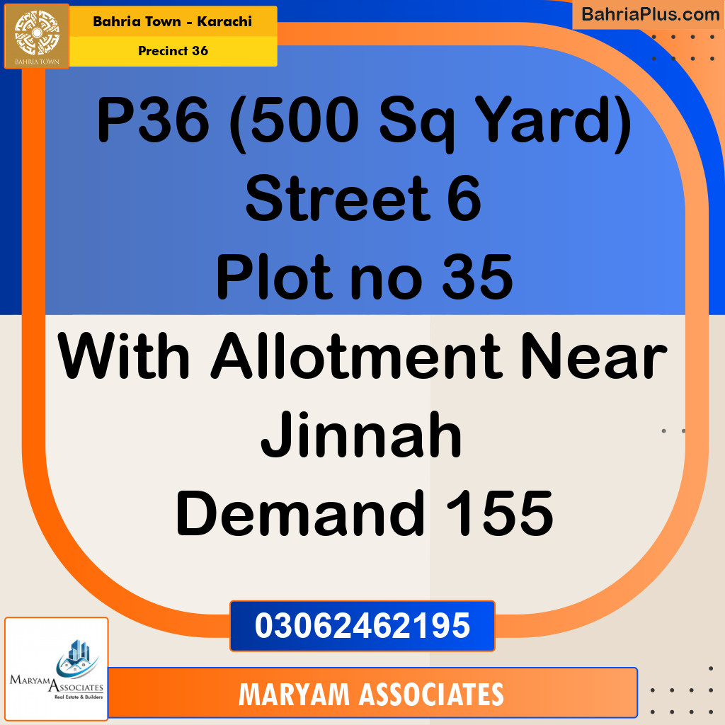 Residential Plot for Sale in Precinct 36 -  Bahria Town, Karachi - (BP-186799)