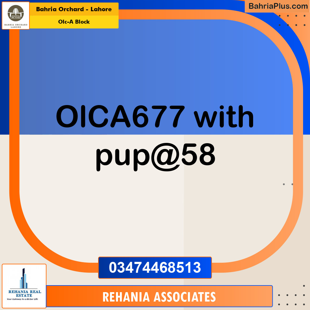 Residential Plot for Sale in OLC-A Block -  Bahria Orchard, Lahore - (BP-186844)