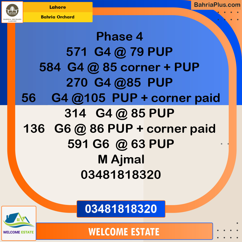 Residential Plot for Sale in Bahria Orchard, Lahore - (BP-186907)