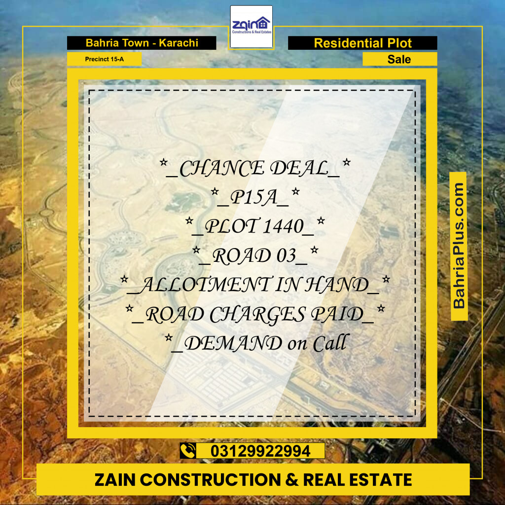 125 Sq. Yards Residential Plot for Sale in Precinct 15-A -  Bahria Town, Karachi - (BP-186922)