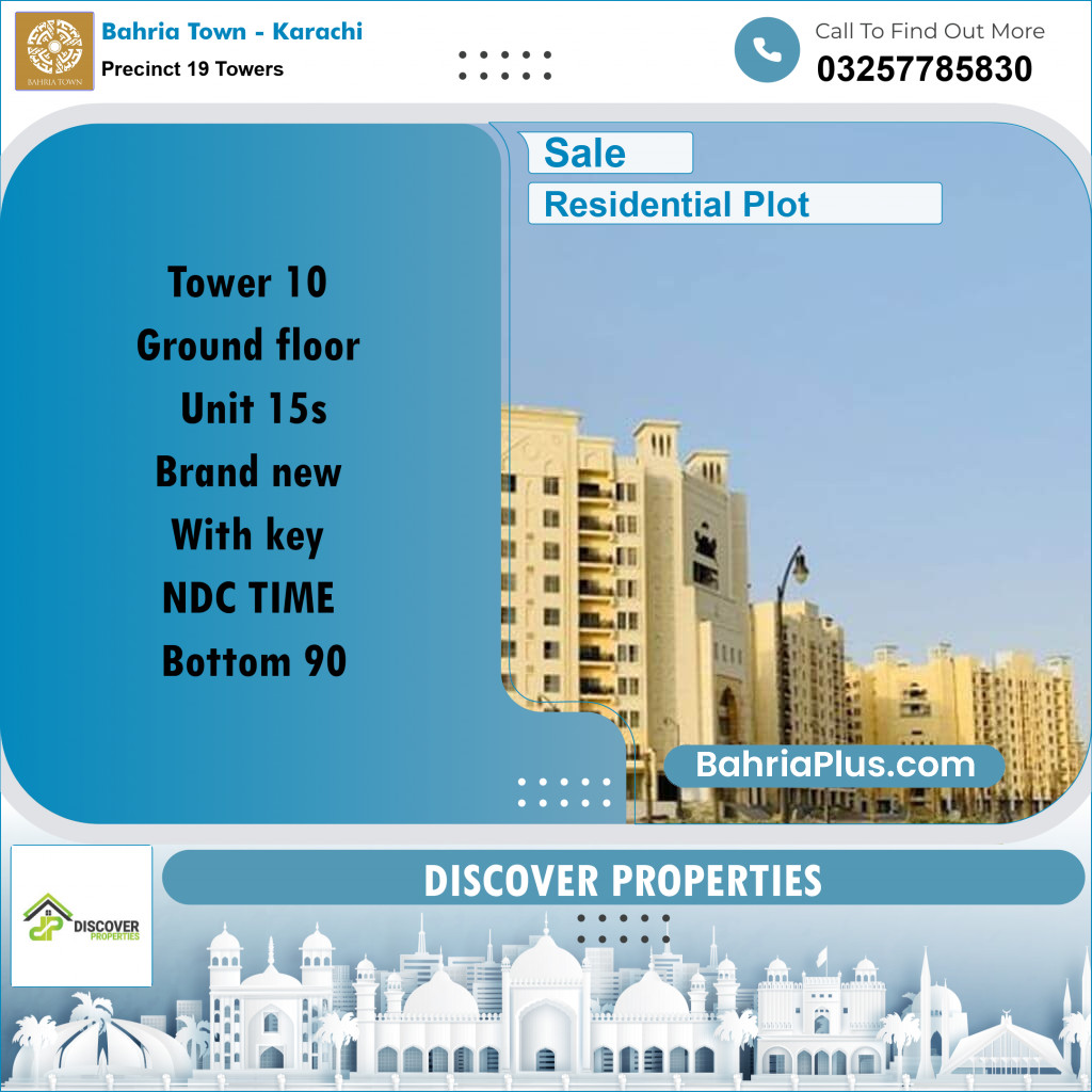 Residential Plot for Sale in Precinct 19 Towers - Bahria Town, Karachi - (BP-186932)